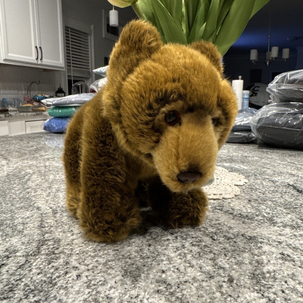 Save Our Space SOS Brown Bear Cub Stuffed Animal 10" Amazing Shape 2003 #Bin3